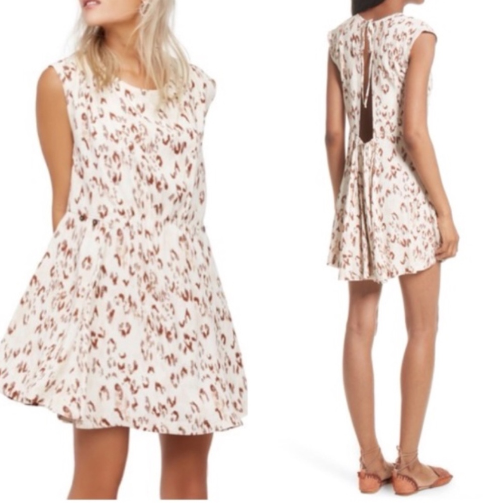 NWT Free People Fake Love Cheetah Leopard Dress